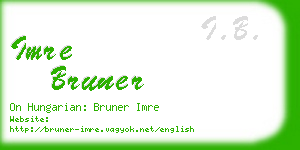 imre bruner business card